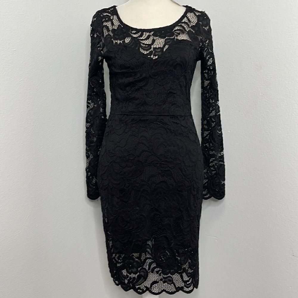 NWT. Charlotte Russe ambiance black lace dress.  Size small.